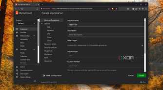 Creating an instance on MicroCloud