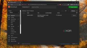 Viewing an instance on MicroCloud