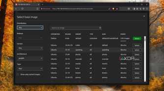 Selecting the base image in MicroCloud
