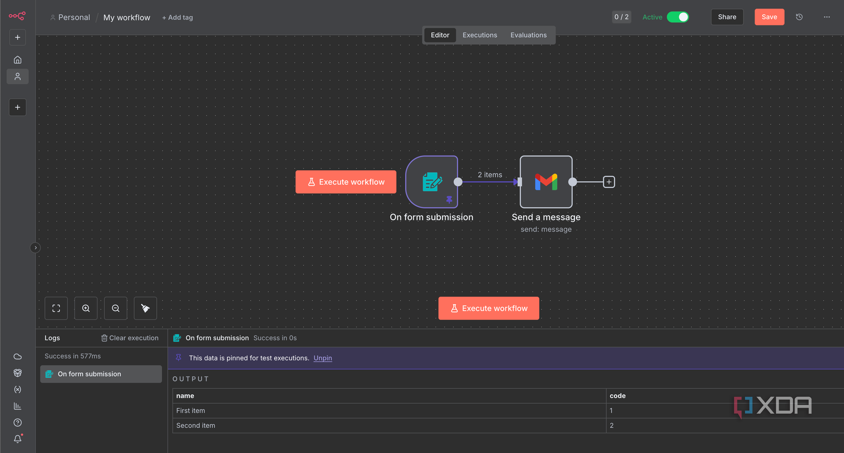 flujo de trabajo de automatización n8n