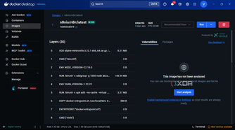A screenshot of n8n docker image
