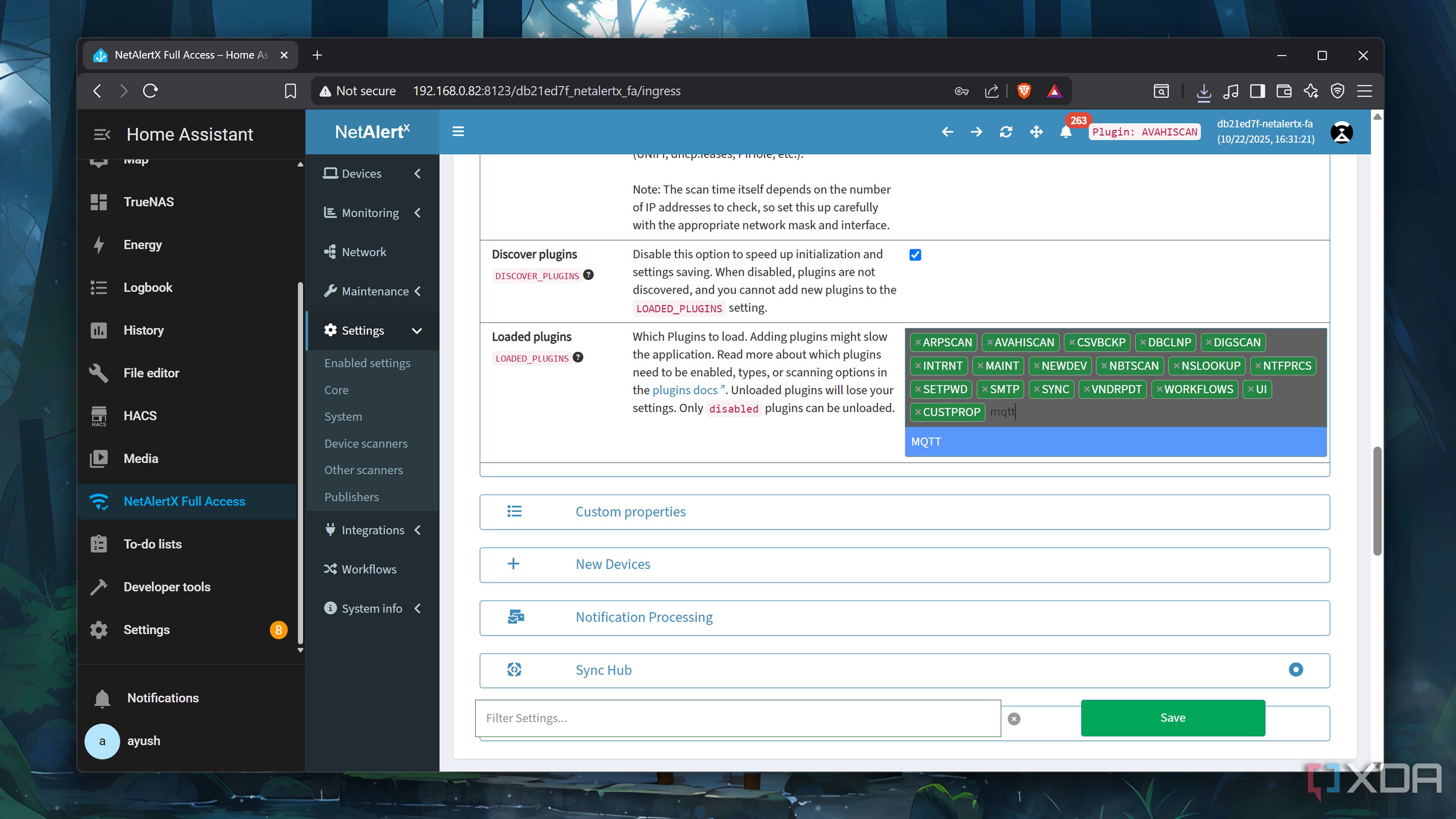 Adding MQTT to NetAlertX settings