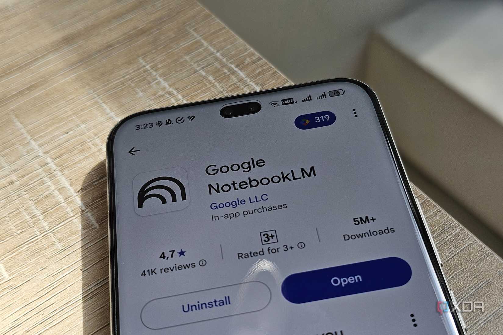 notebooklm en la tienda de Google Play