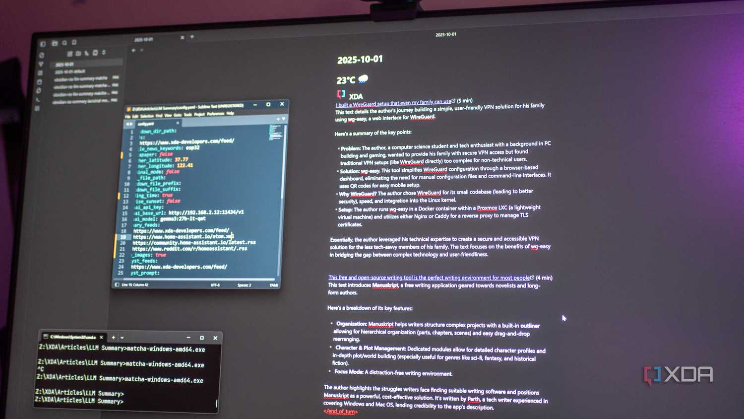 Summarizing RSS feeds using a local LLM and displaying them in Obsidian