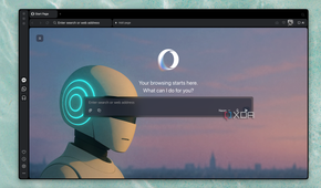 Opera Neon homepage open on macOS