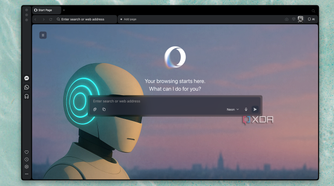 Opera Neon homepage open on macOS