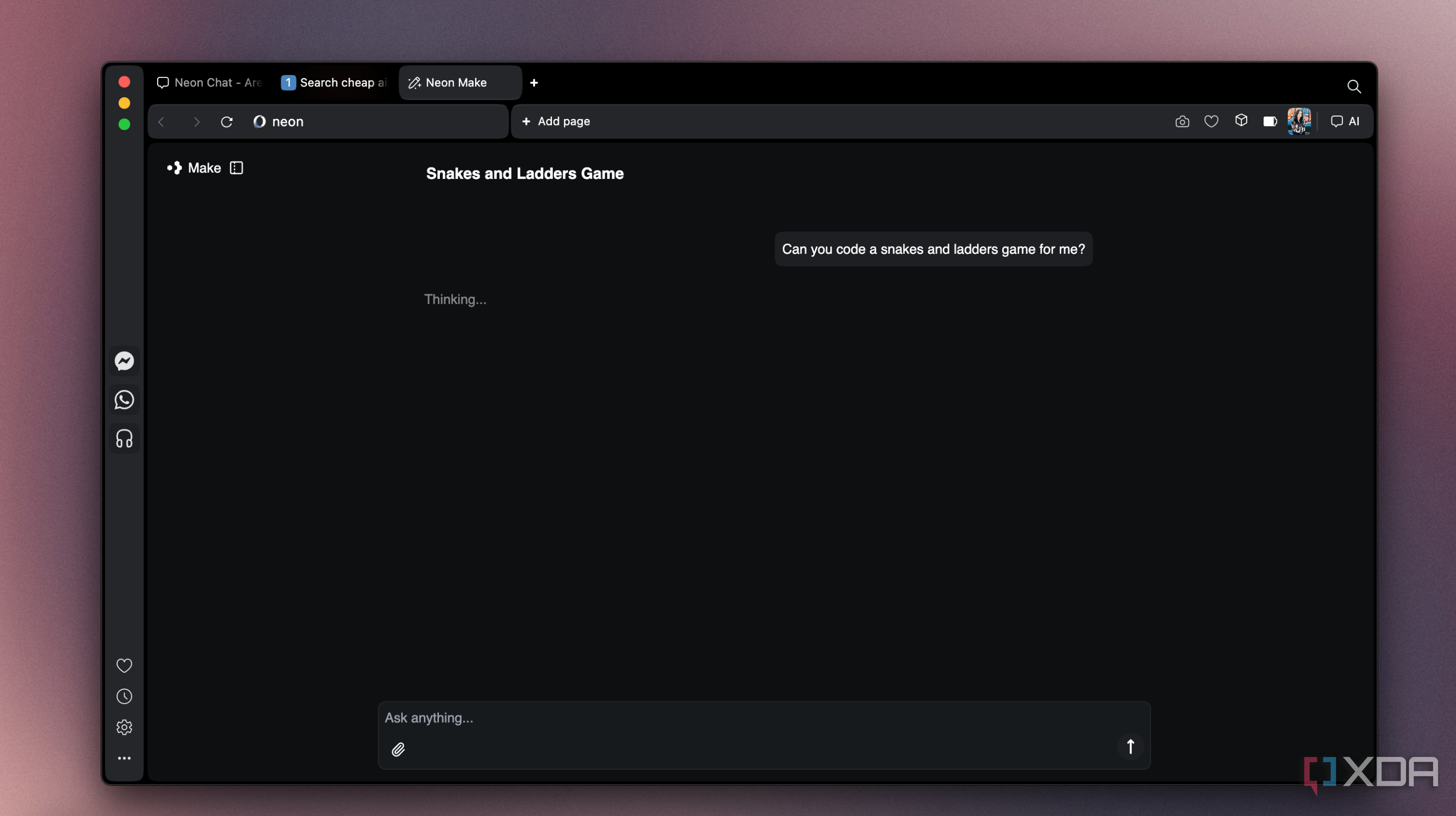 Opera Neon Make mode