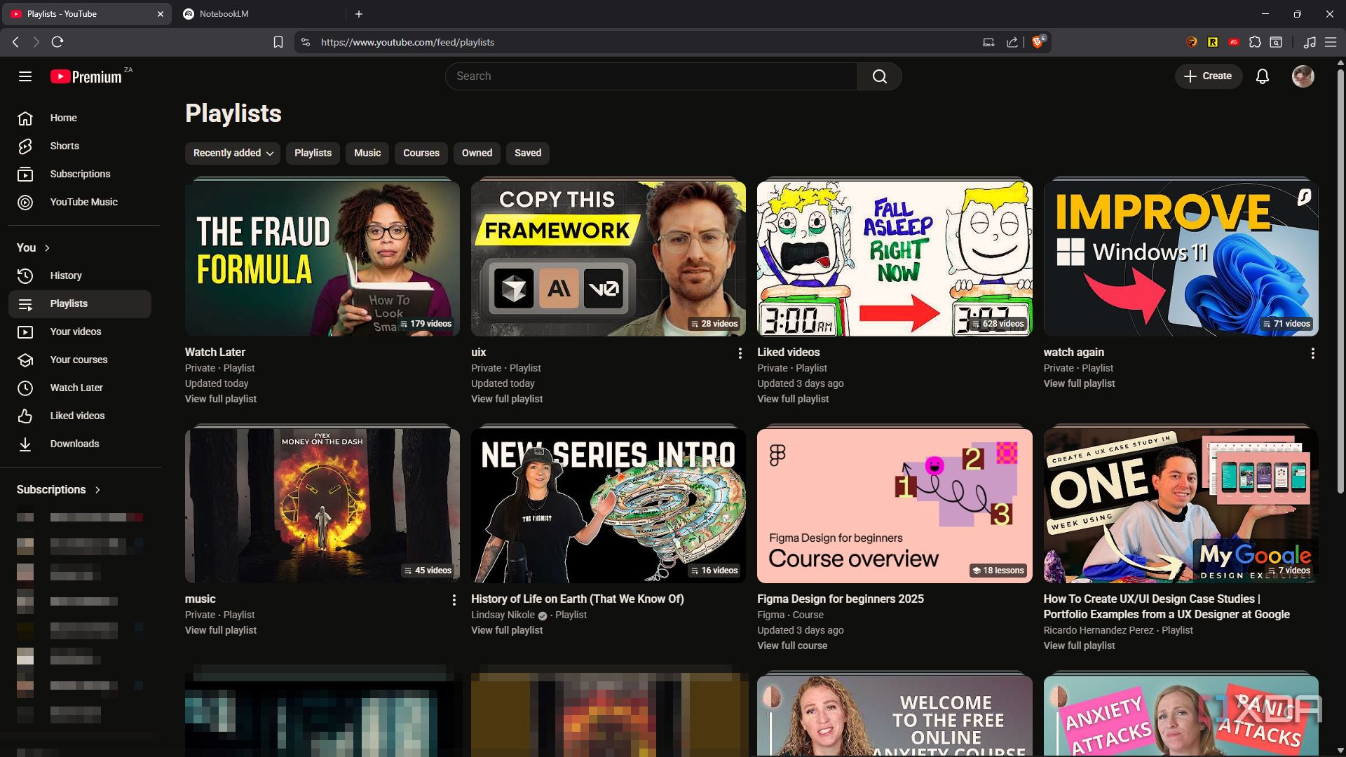 Overview of YouTube playlists