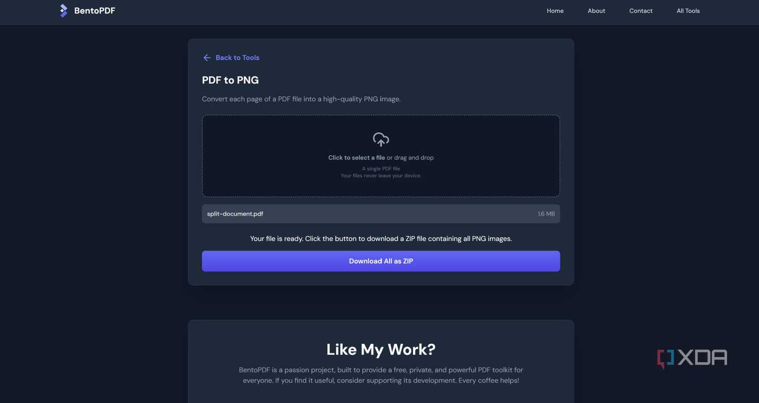 PDF to PNG in BentoPDF