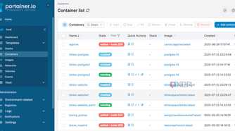 Portainer containers running