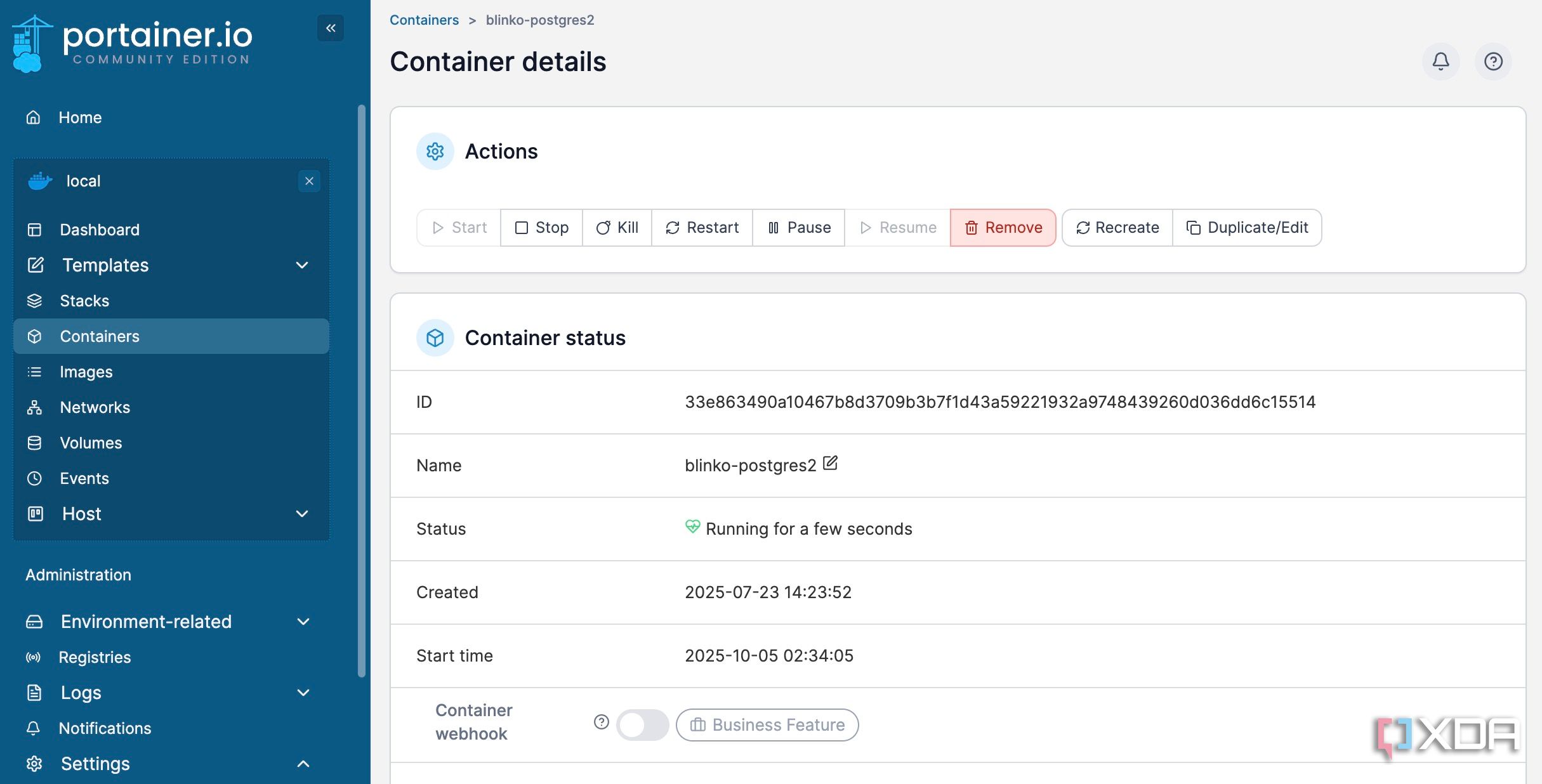 I only installed these two Docker containers, and they completely took ...