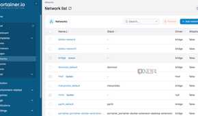 Portainer network list