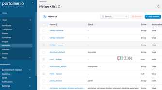 Portainer network list
