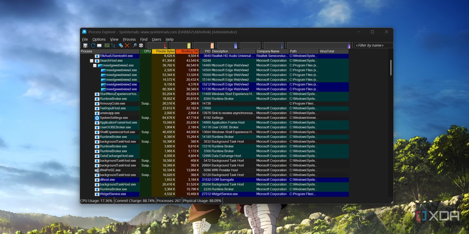 Windows Task Manager is fine, but this is the tool I actually use