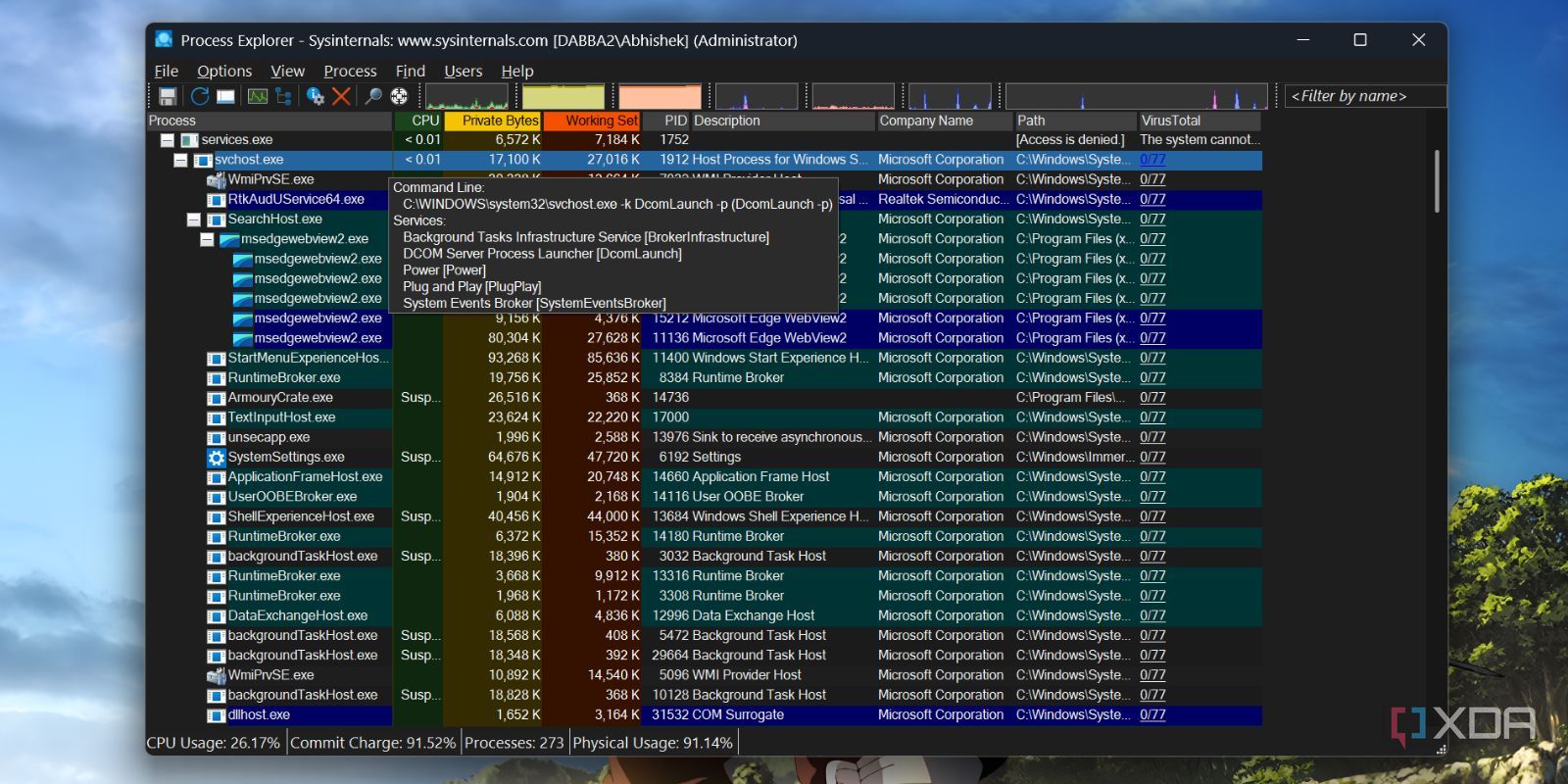 Windows Task Manager is fine, but this is the tool I actually use