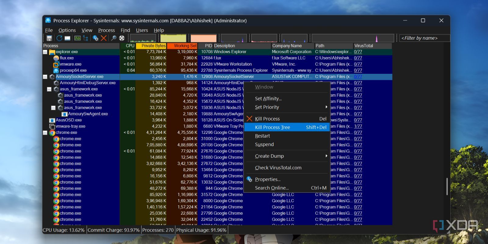 Windows Task Manager is fine, but this is the tool I actually use