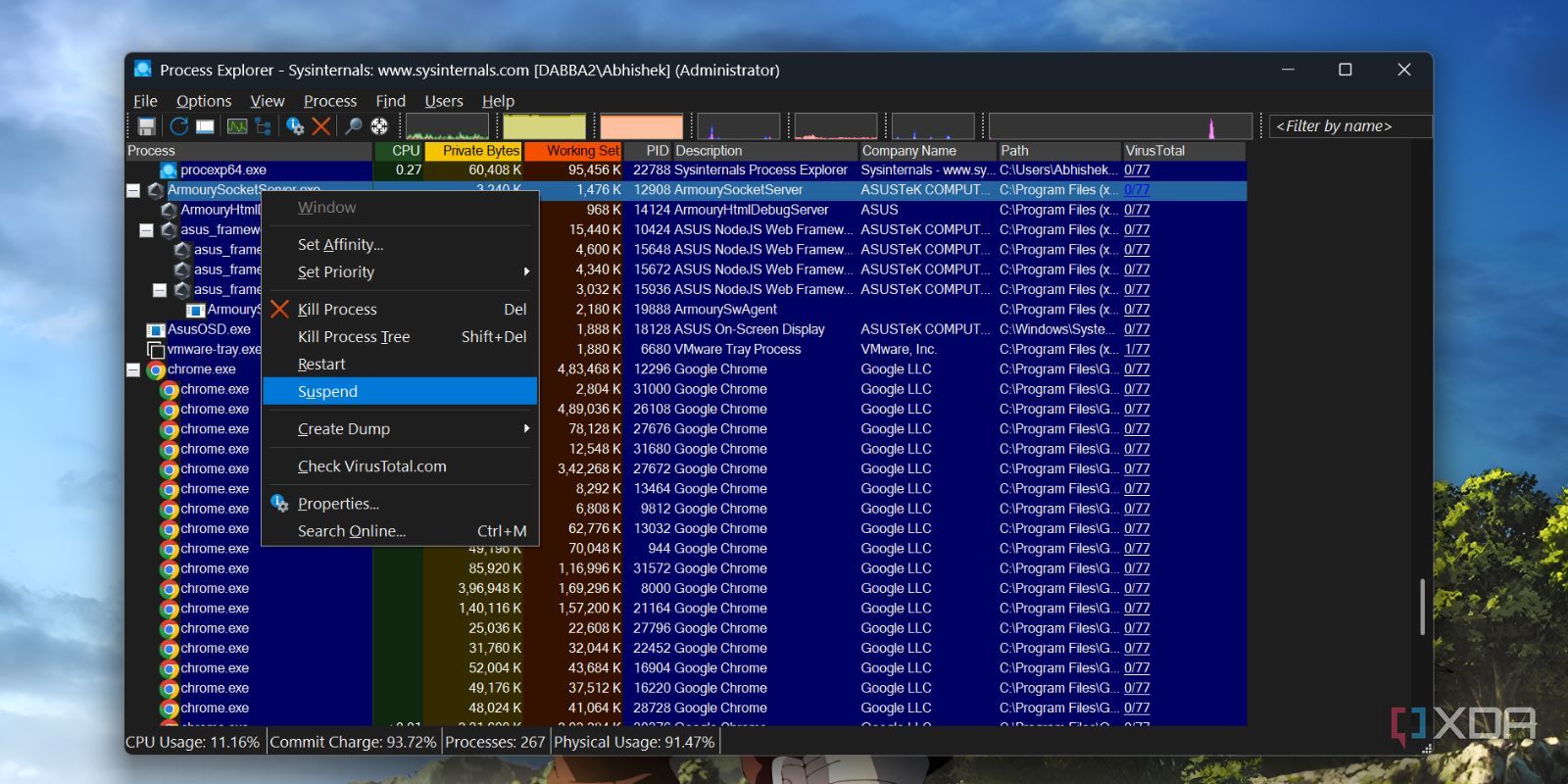 Windows Task Manager is fine, but this is the tool I actually use