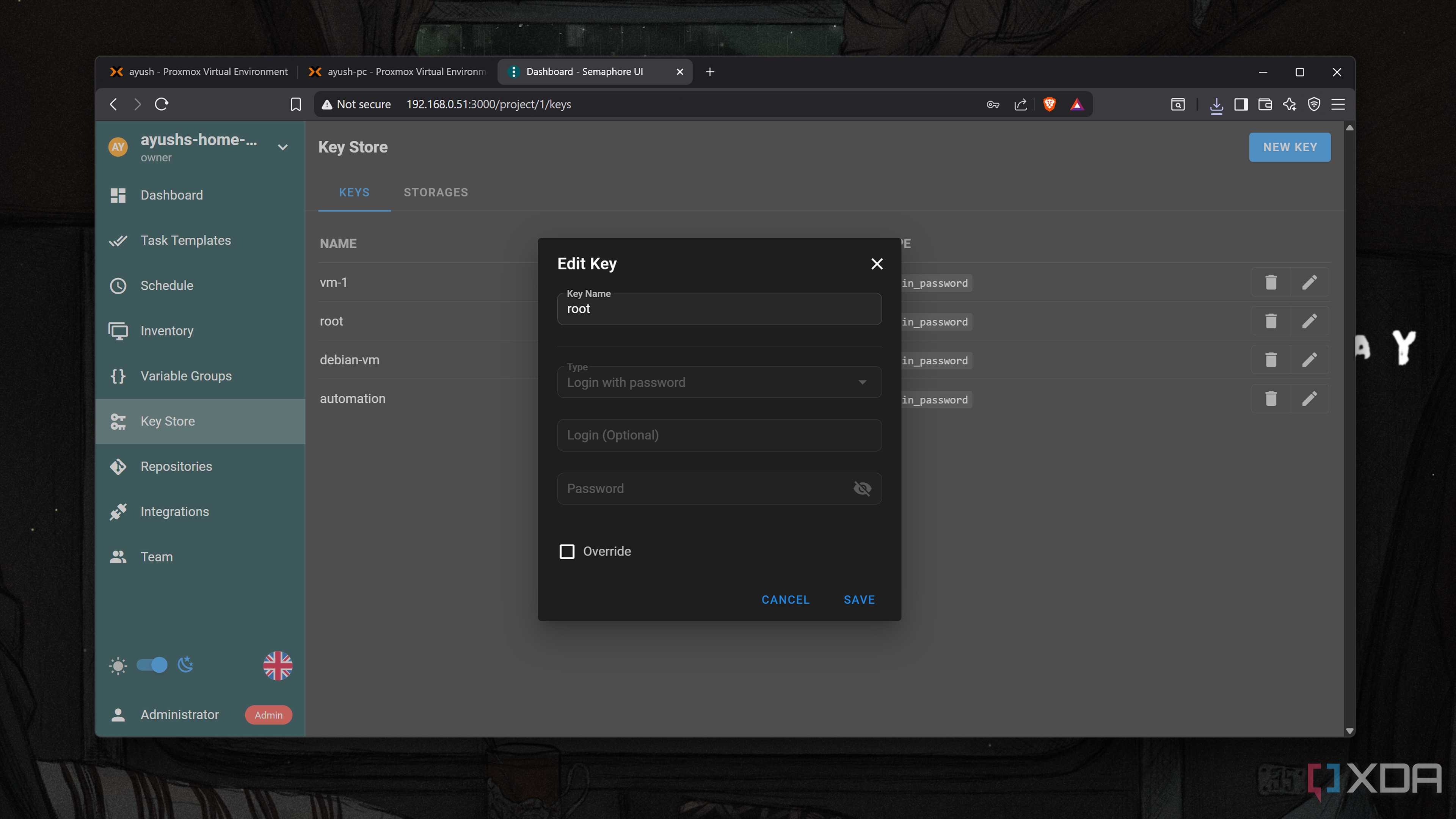 Creating a new key in Ansible