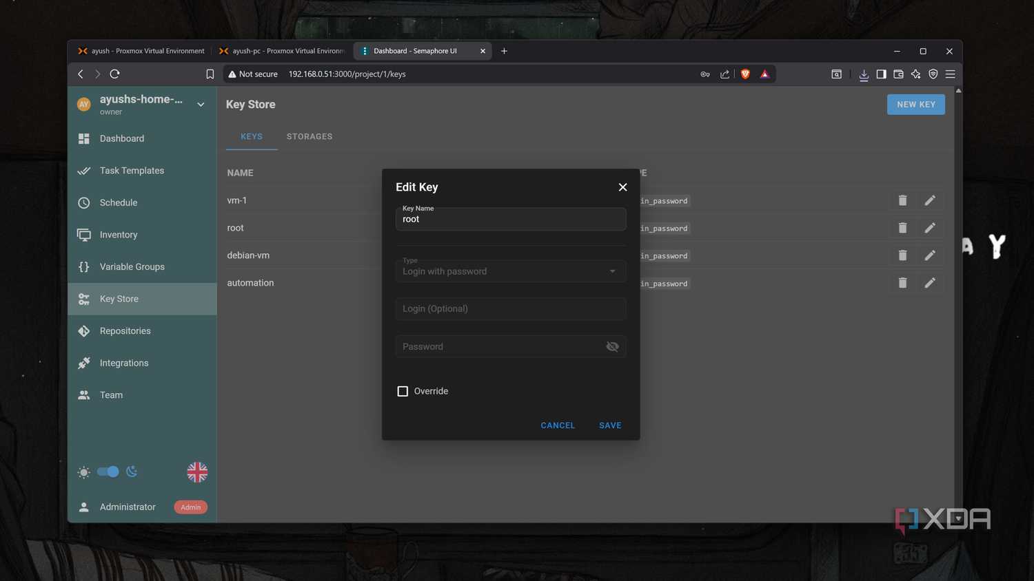Creating a new key in Ansible