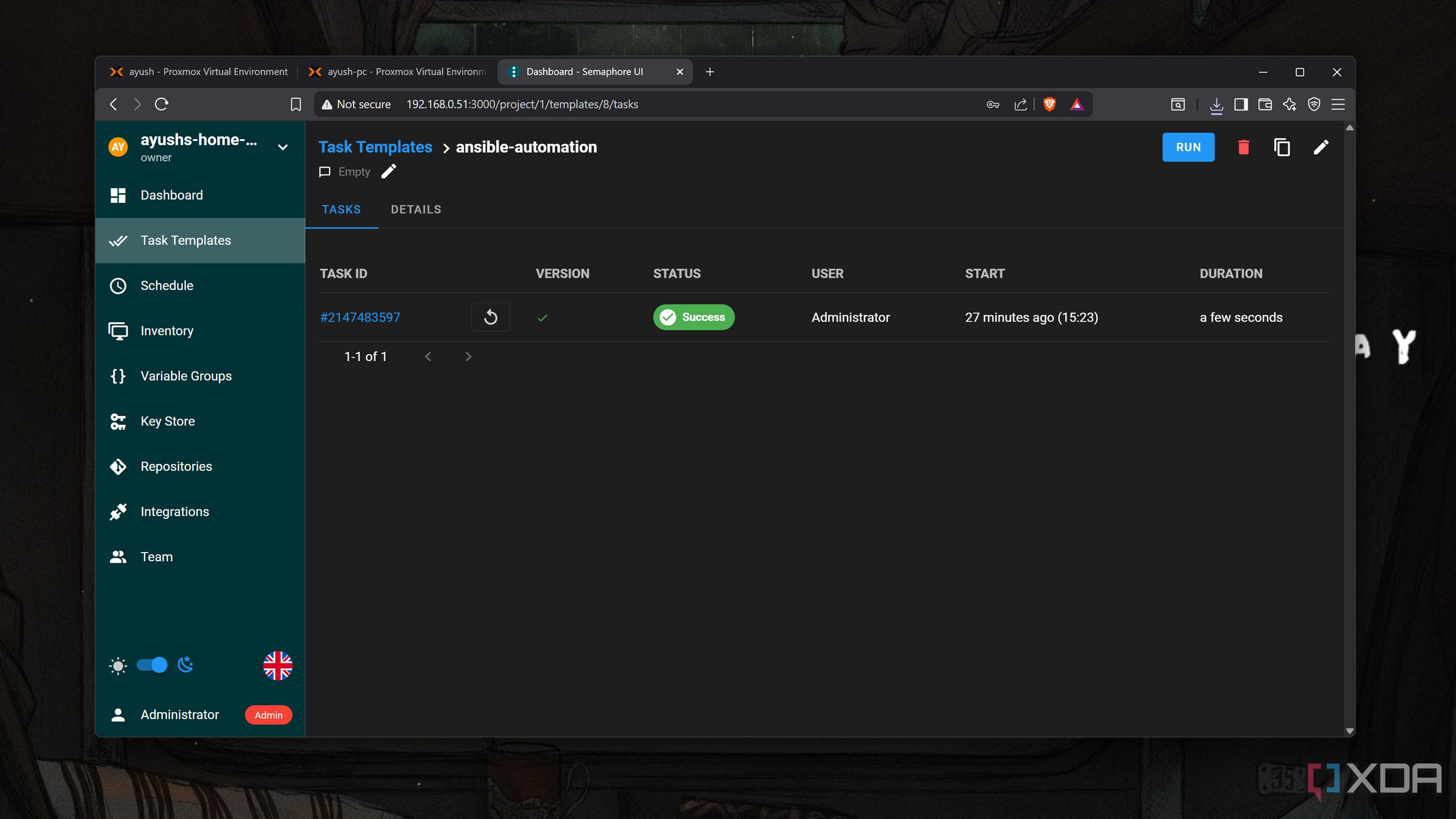 The Ansible automation script