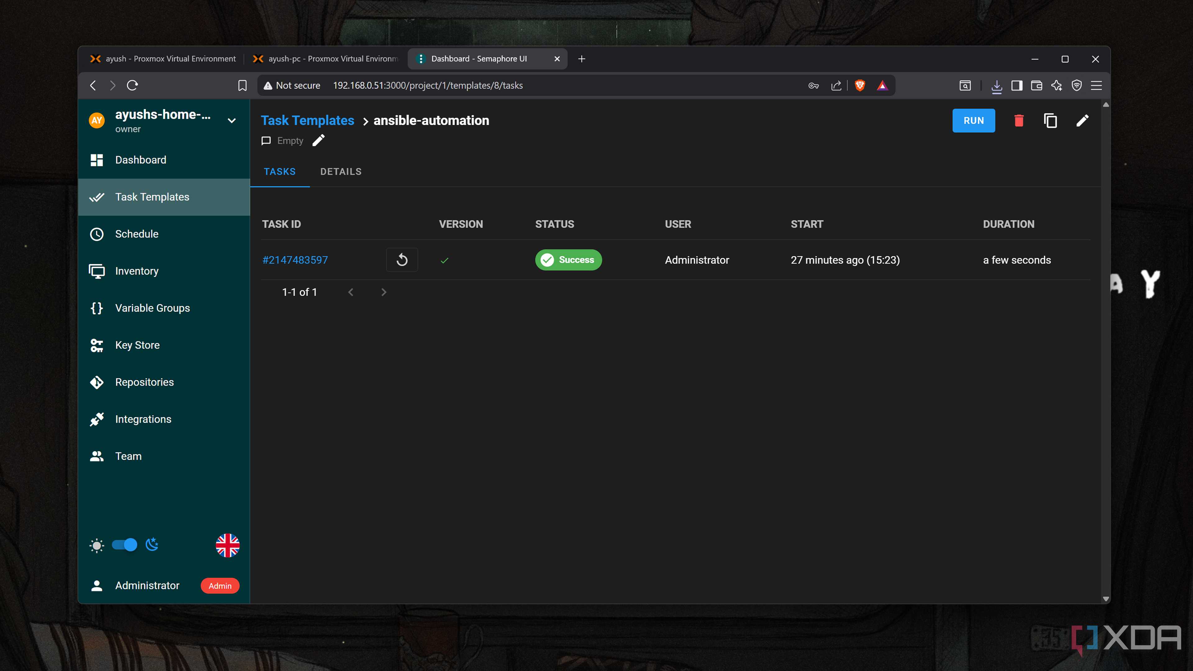 The Ansible automation script