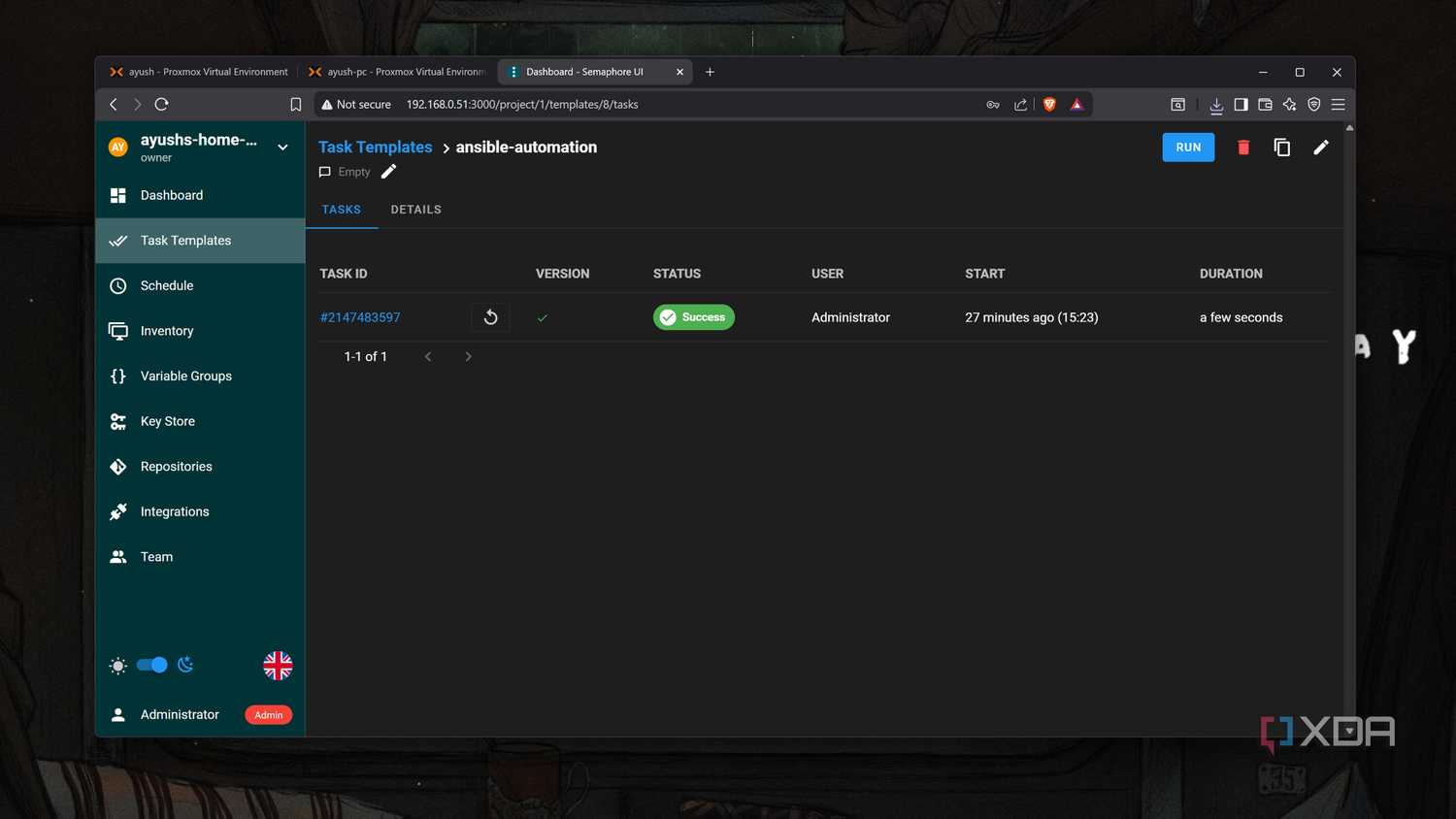 The Ansible automation script