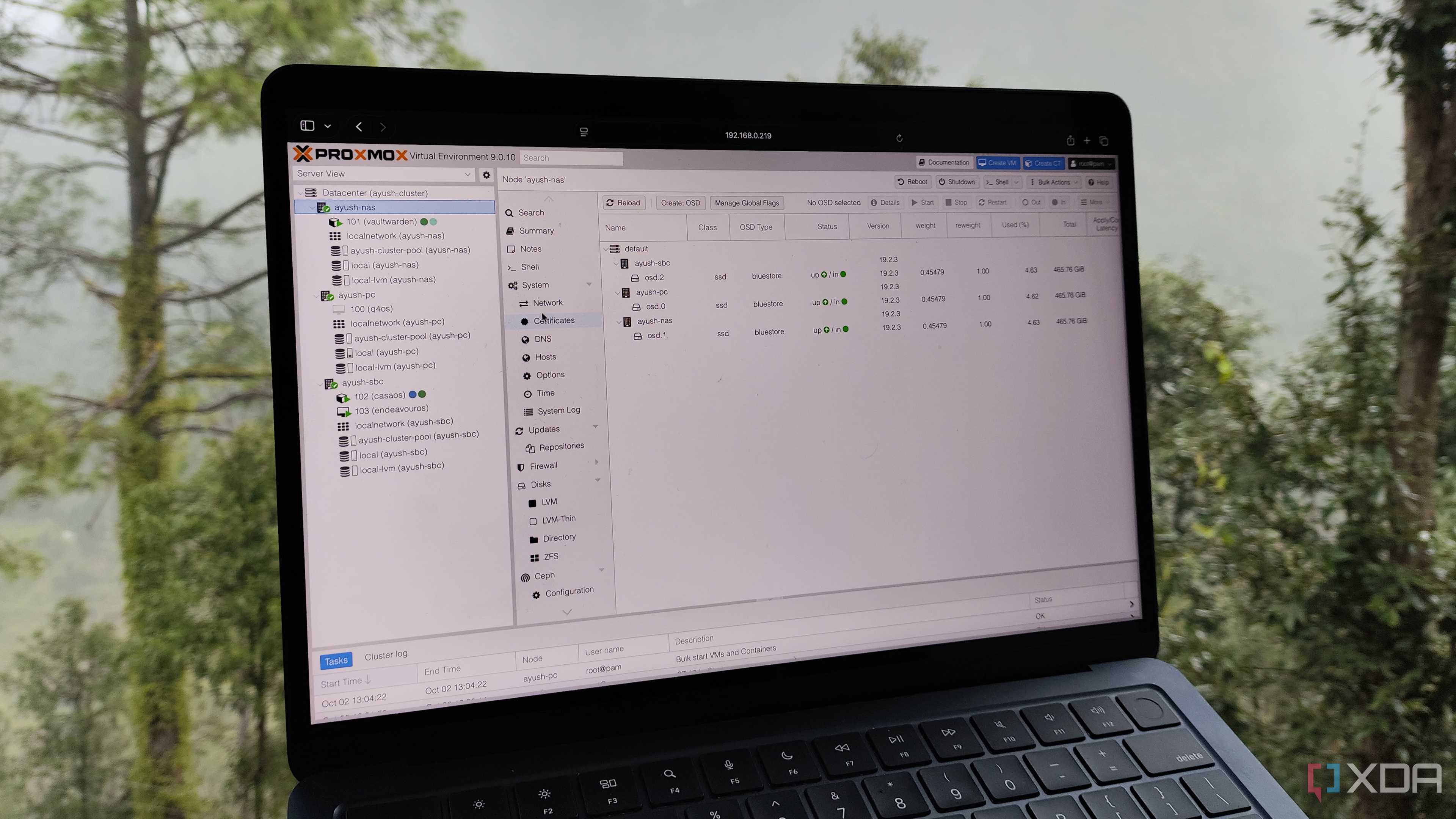 A Proxmox cluster