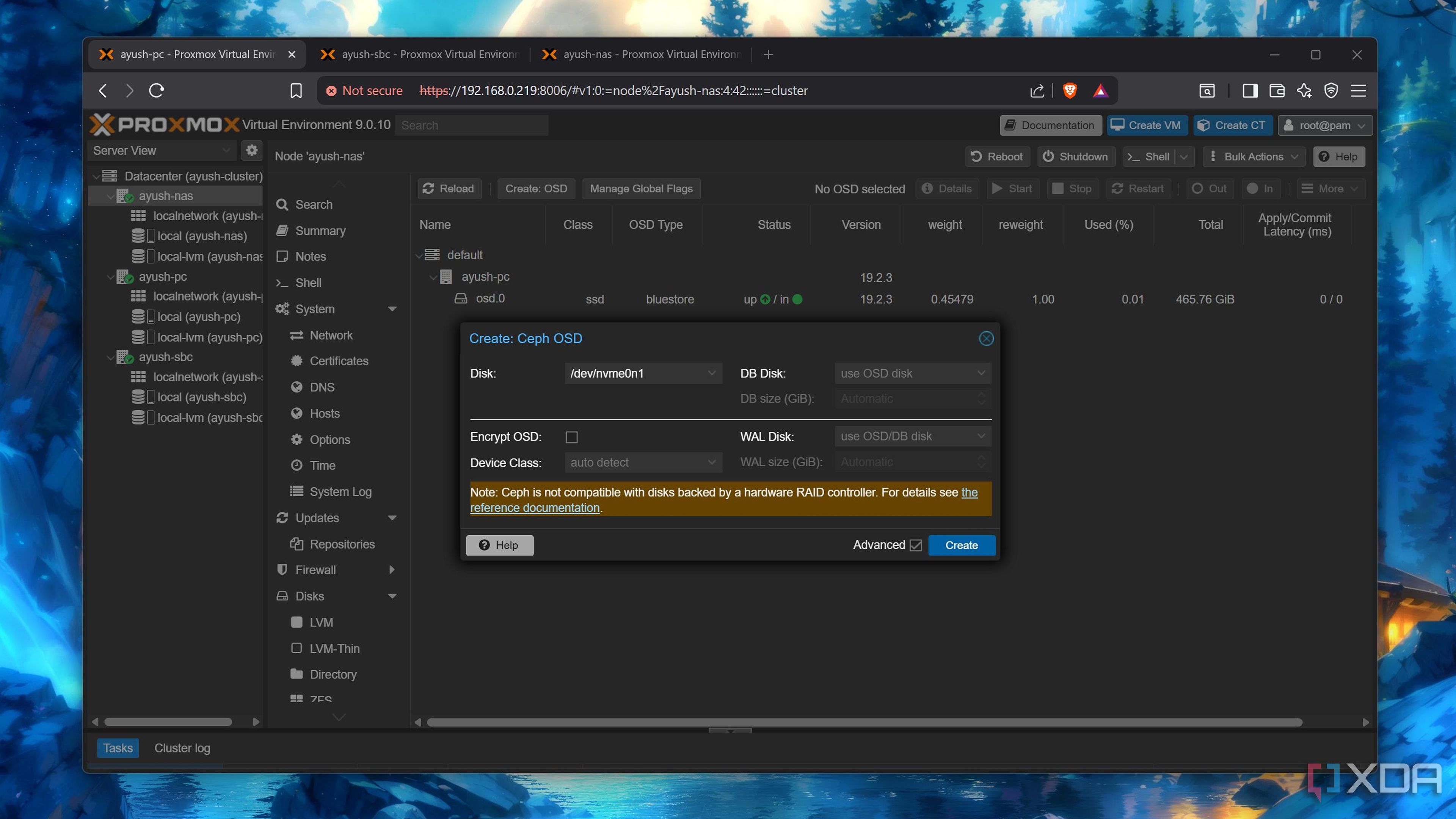 Creating a Ceph OSD