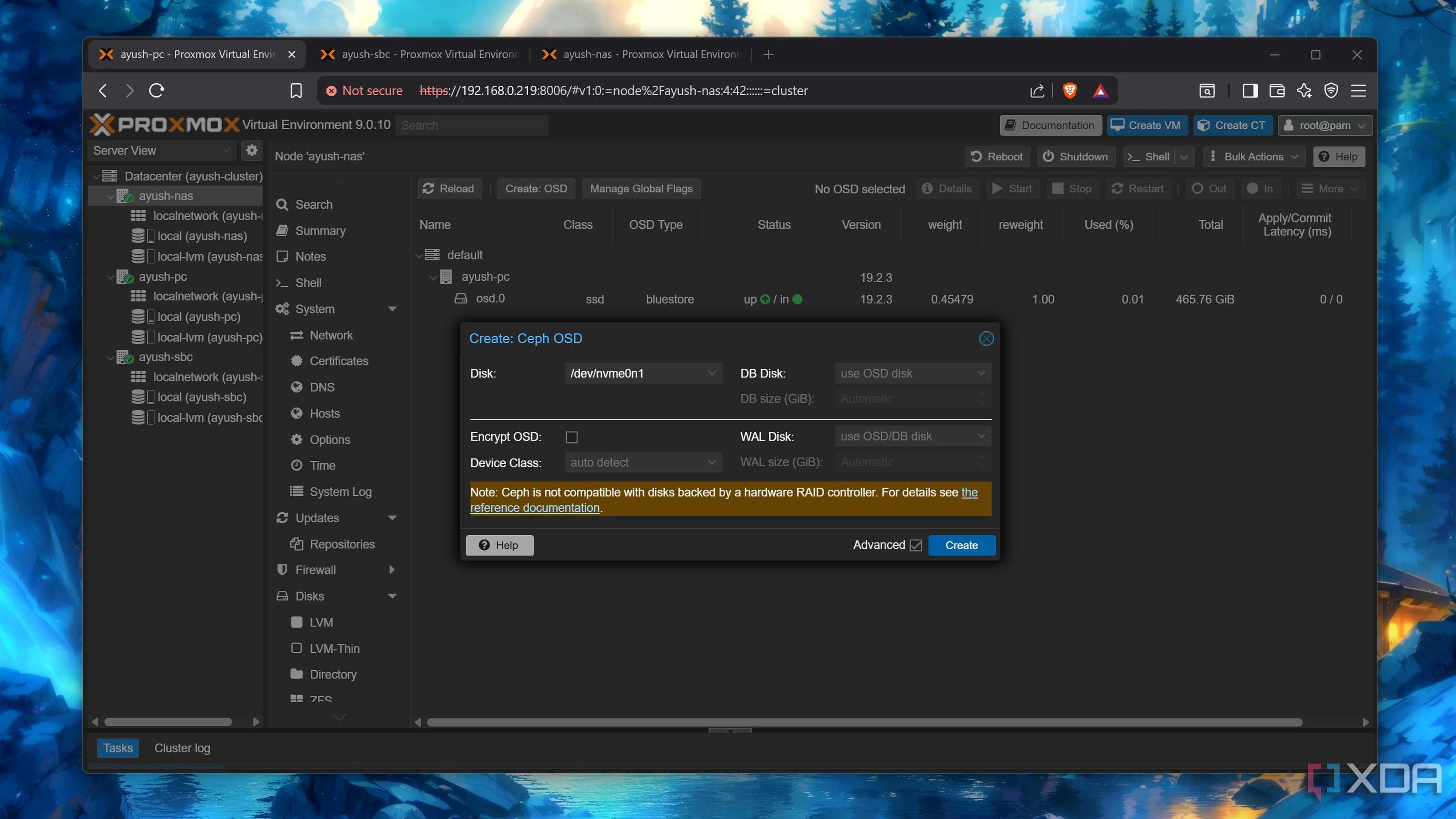 Creating a Ceph OSD