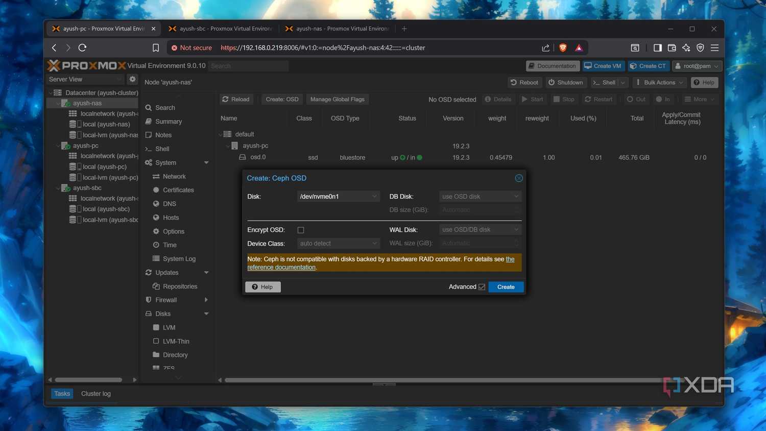 Creating a Ceph OSD