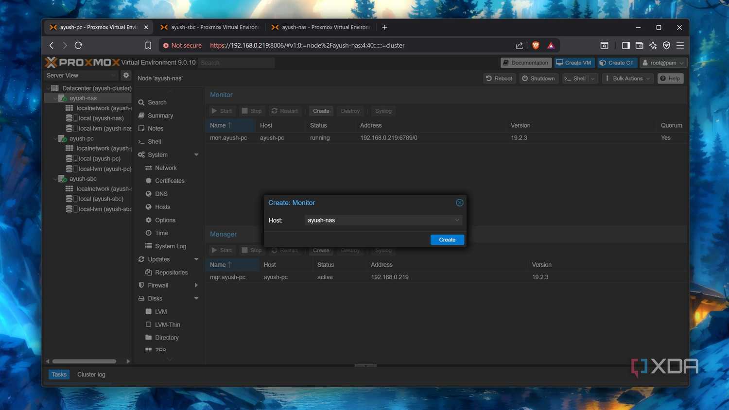 Creating a Ceph monitor