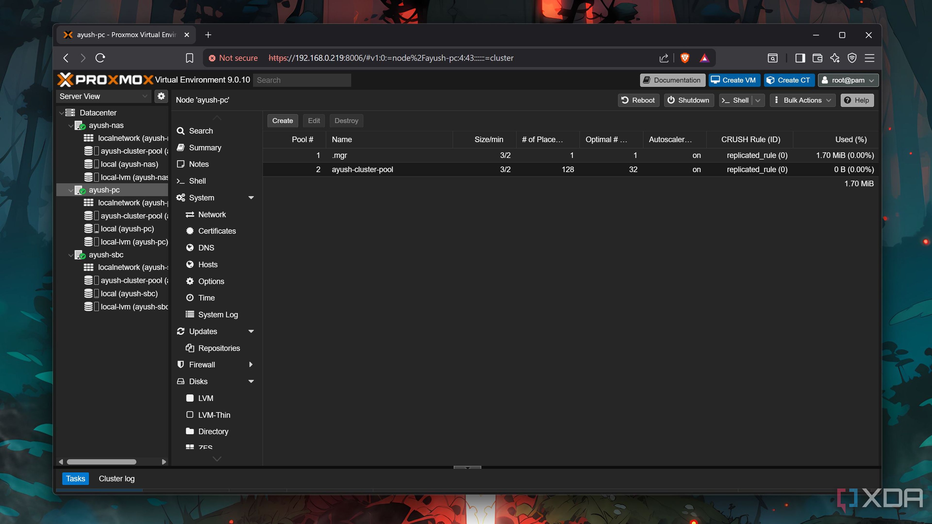 Adding a Ceph pool