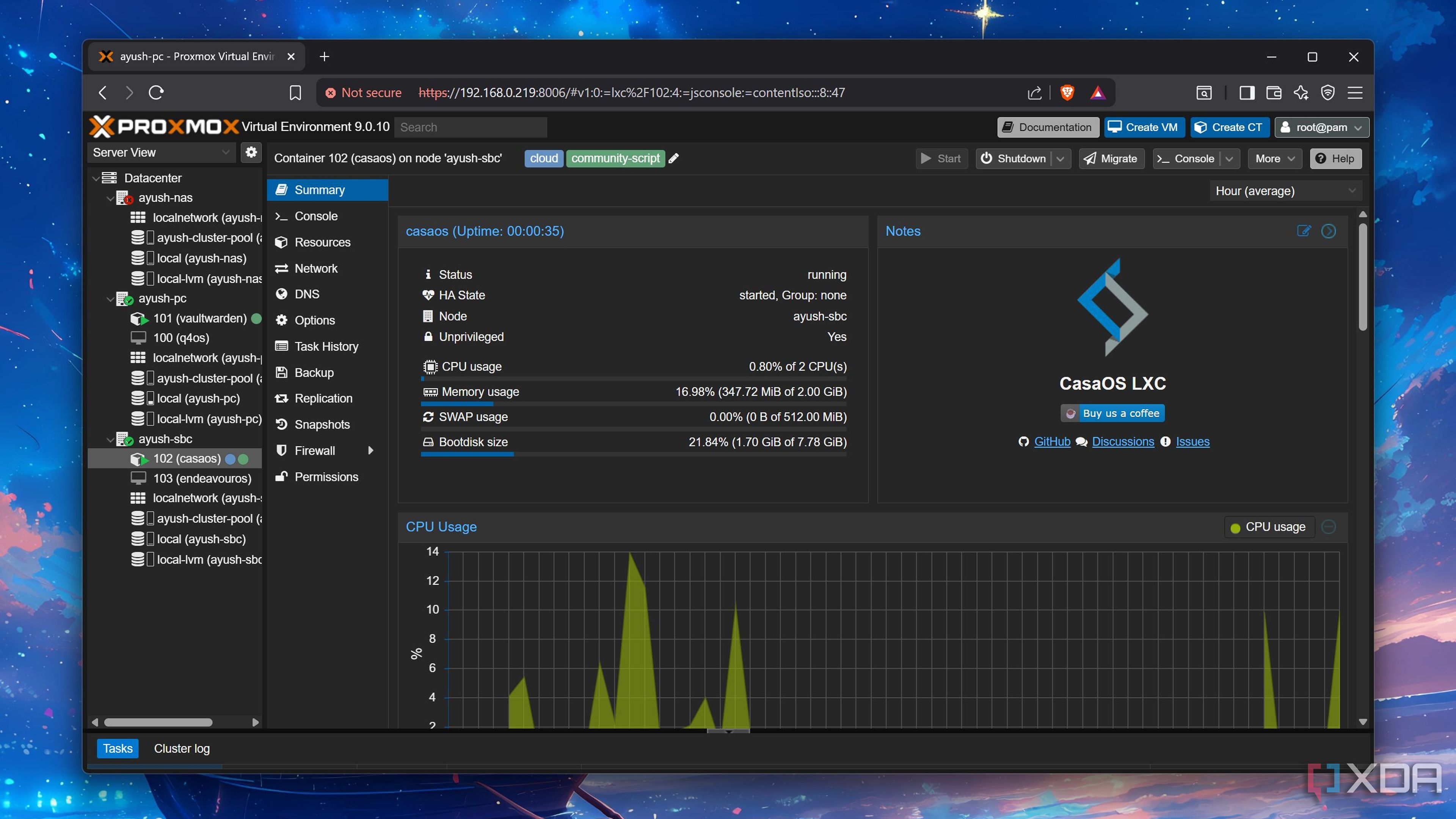 Automatically migrating nodes to a different PVE node