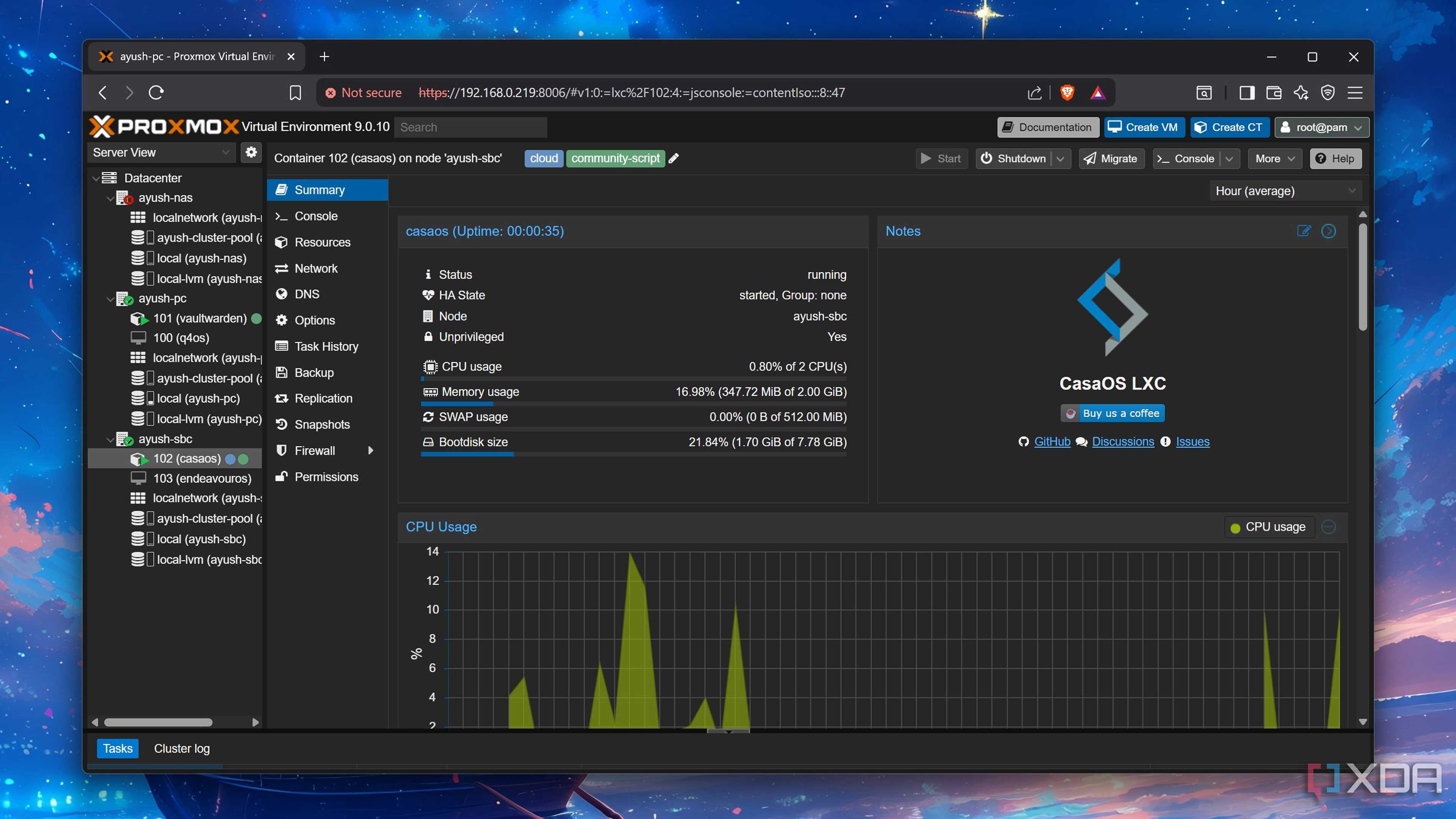 Automatically migrating nodes to a different PVE node