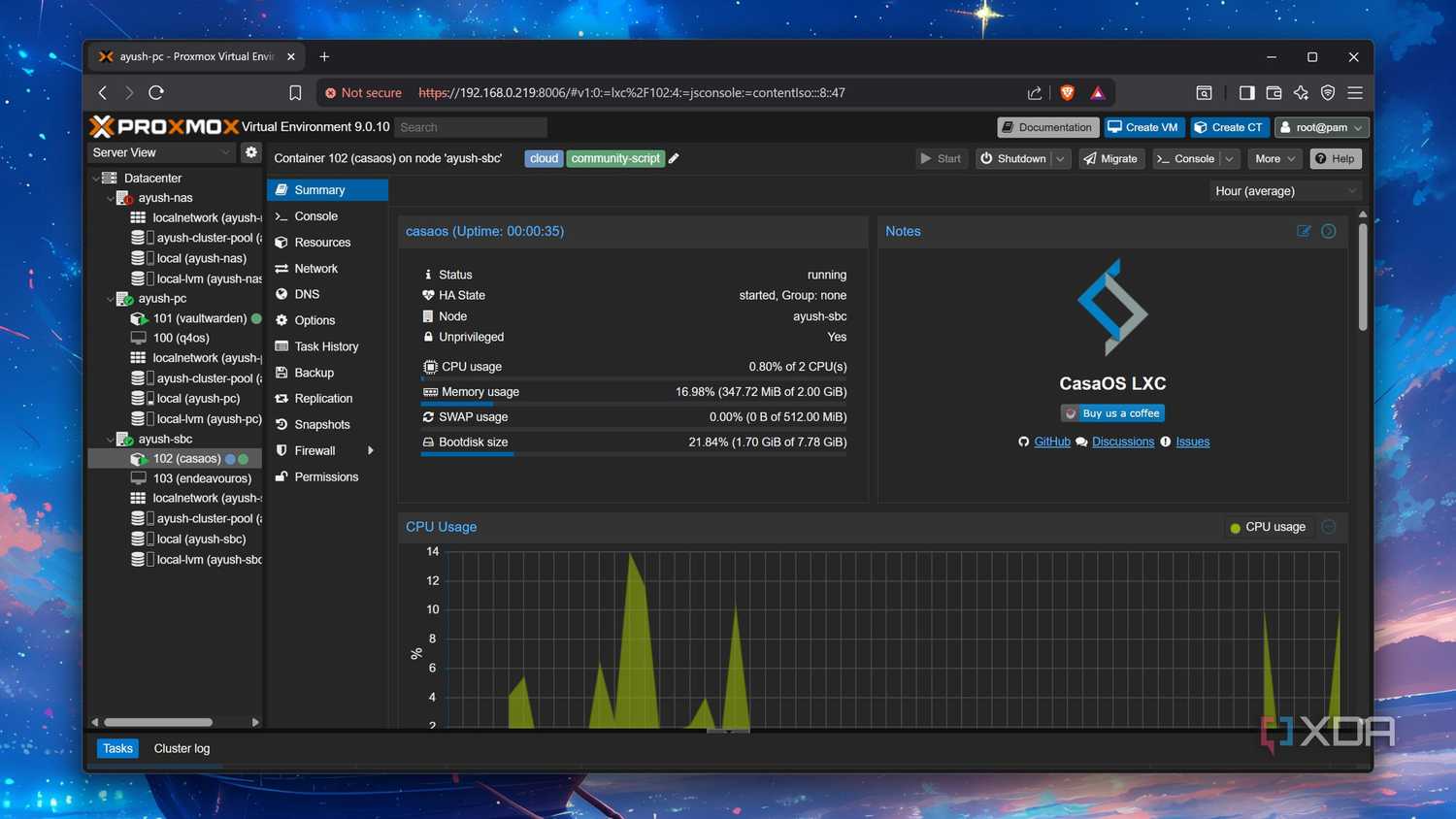 Automatically migrating nodes to a different PVE node