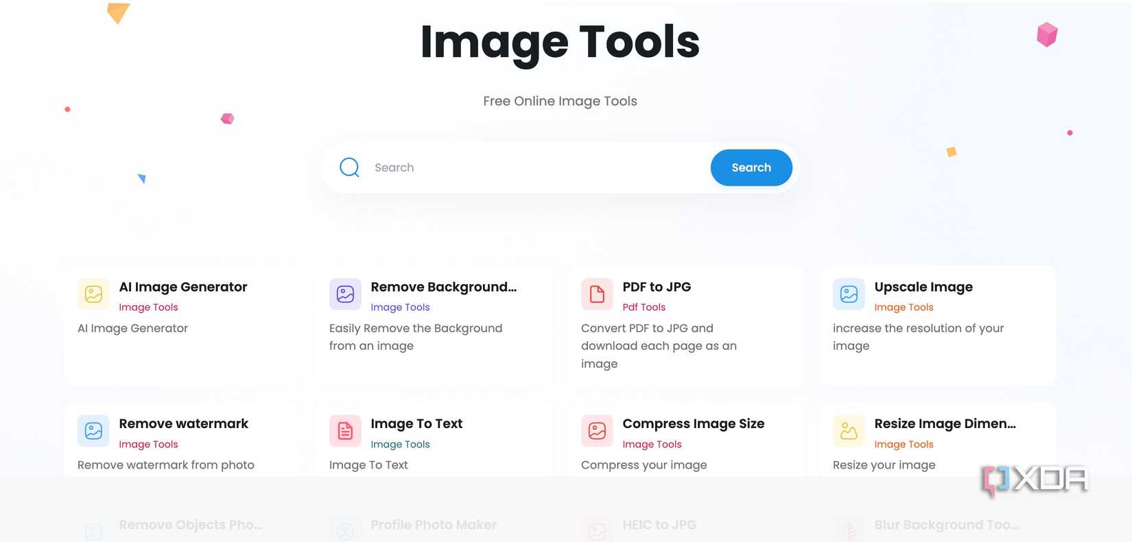 Herramientas de imagen TinyWow