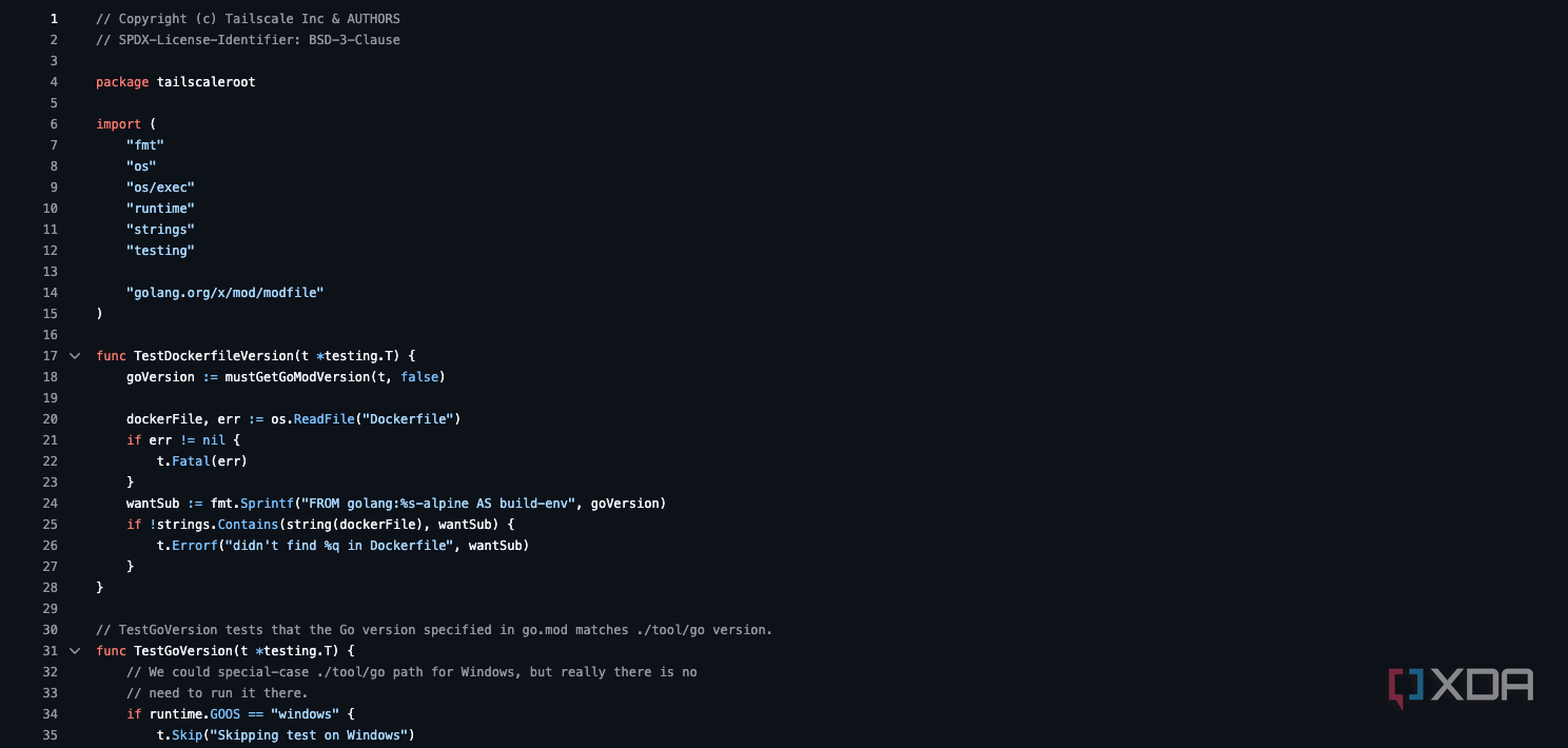 Tailscale source code from Github.