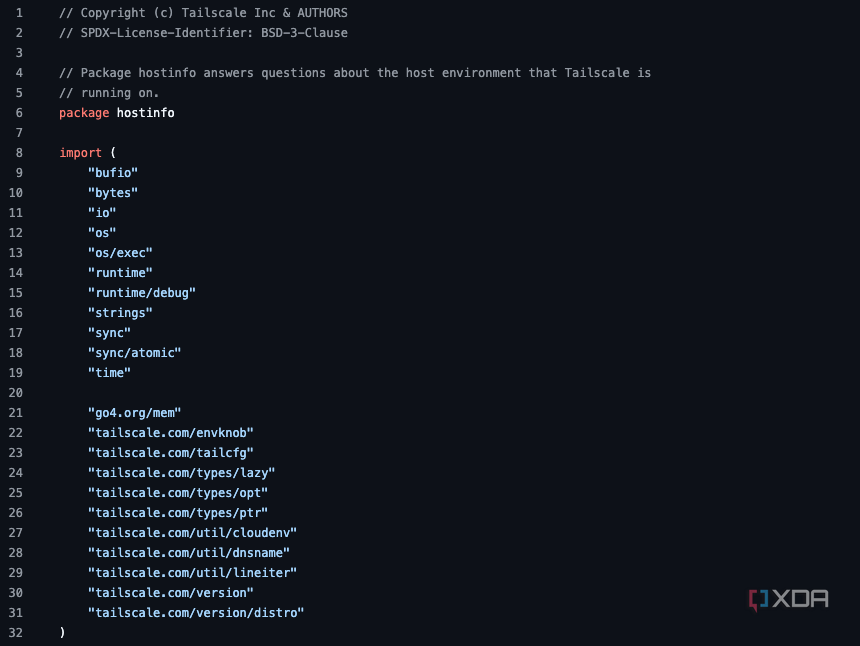 Tailscale source code from Github.
