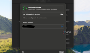 A screenshot of Tailscale settings.