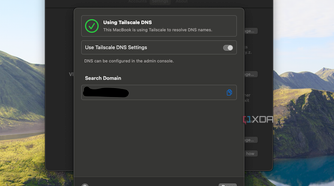 A screenshot of Tailscale settings.