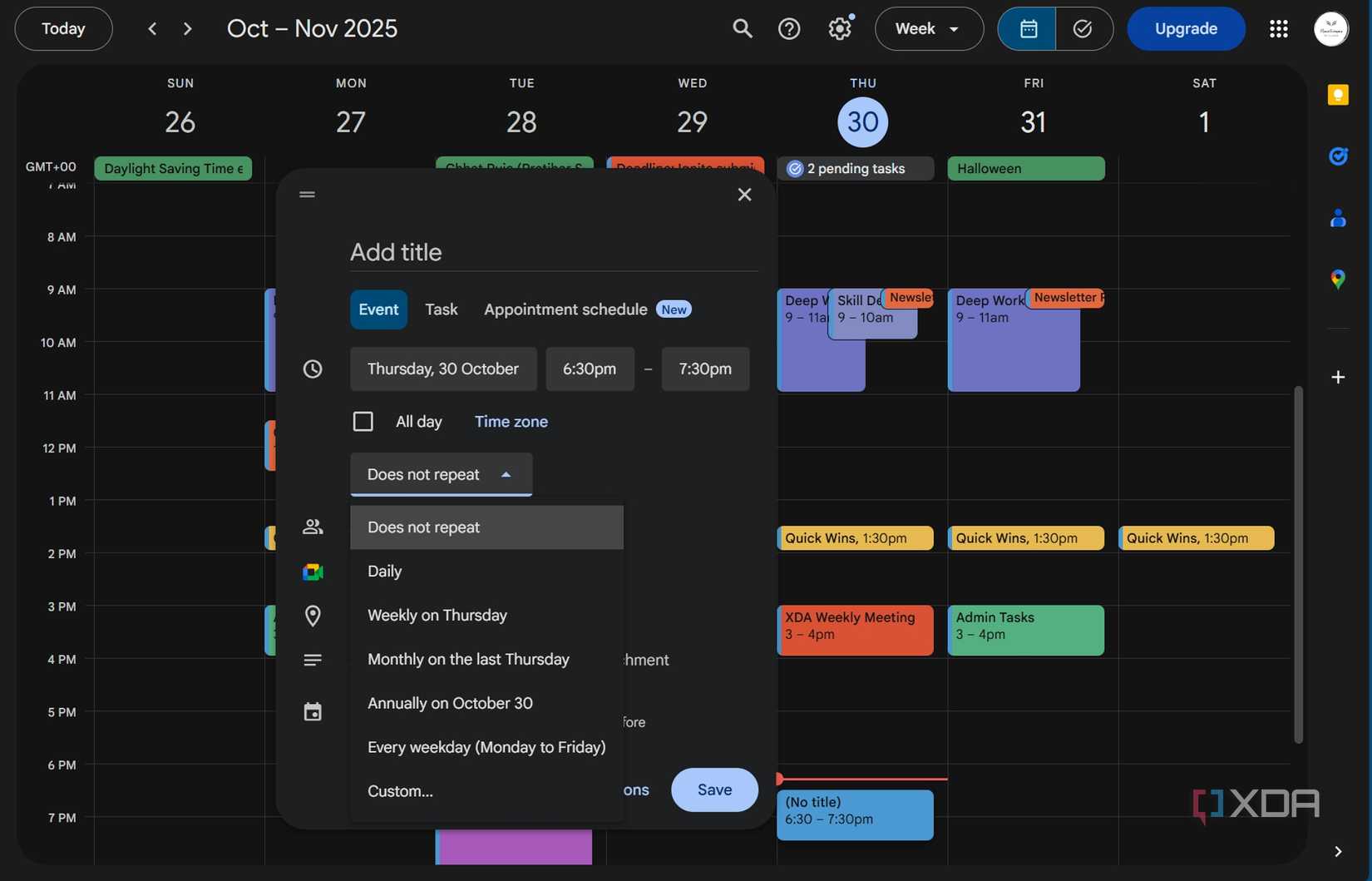 Calendar Features I used Google Calendar’s free features to create a frictionless ...