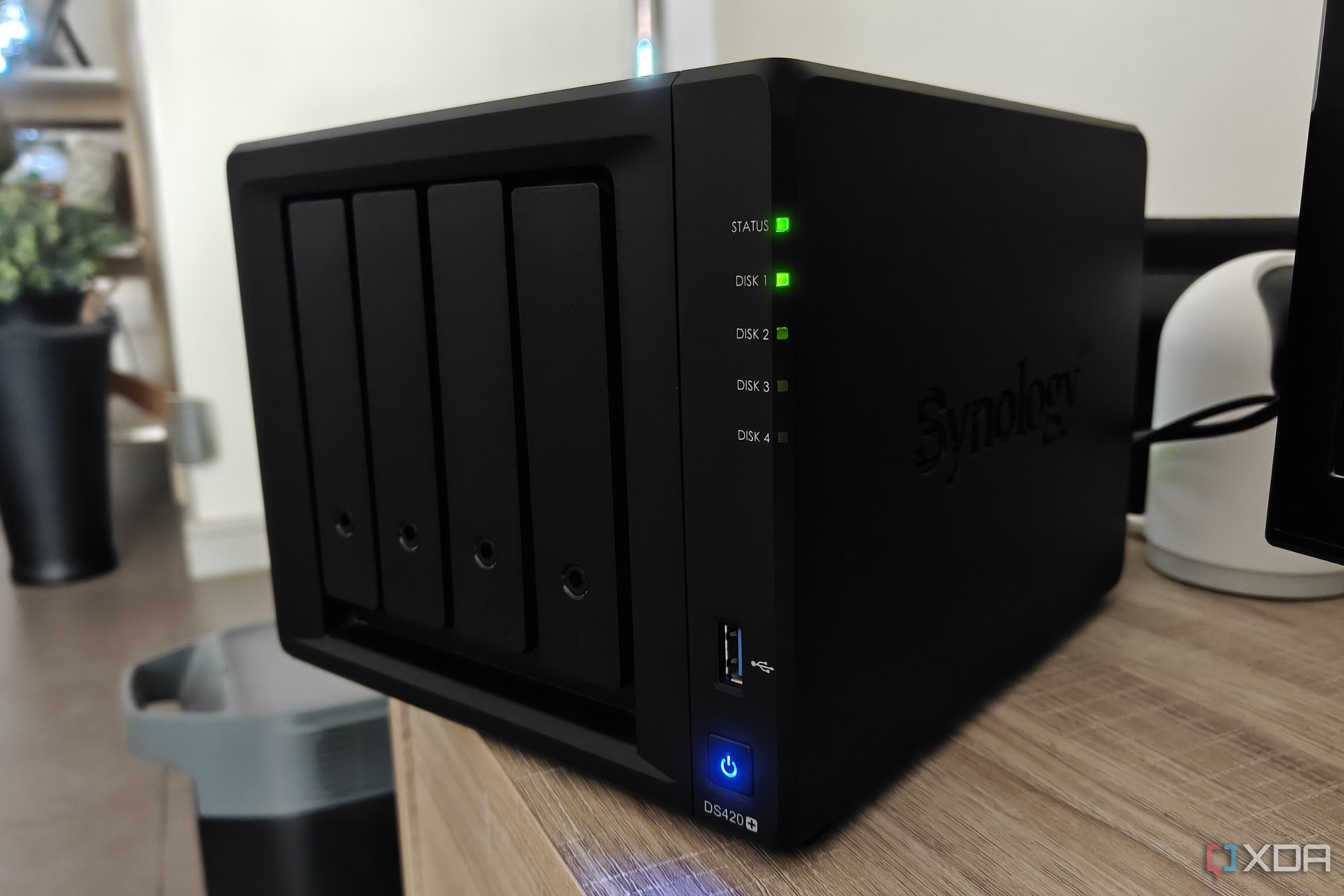 synology nas on a table