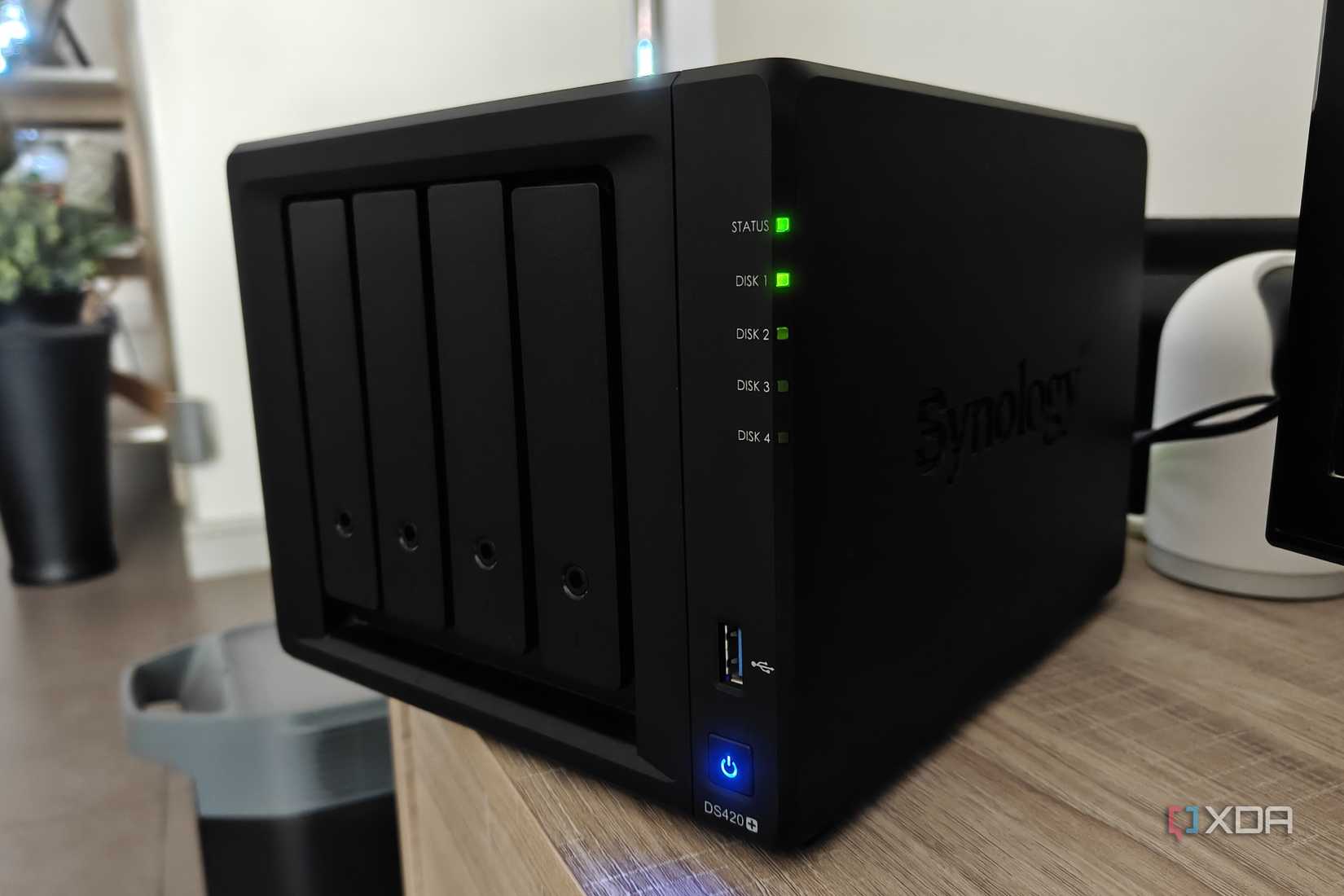 synology nas on a table