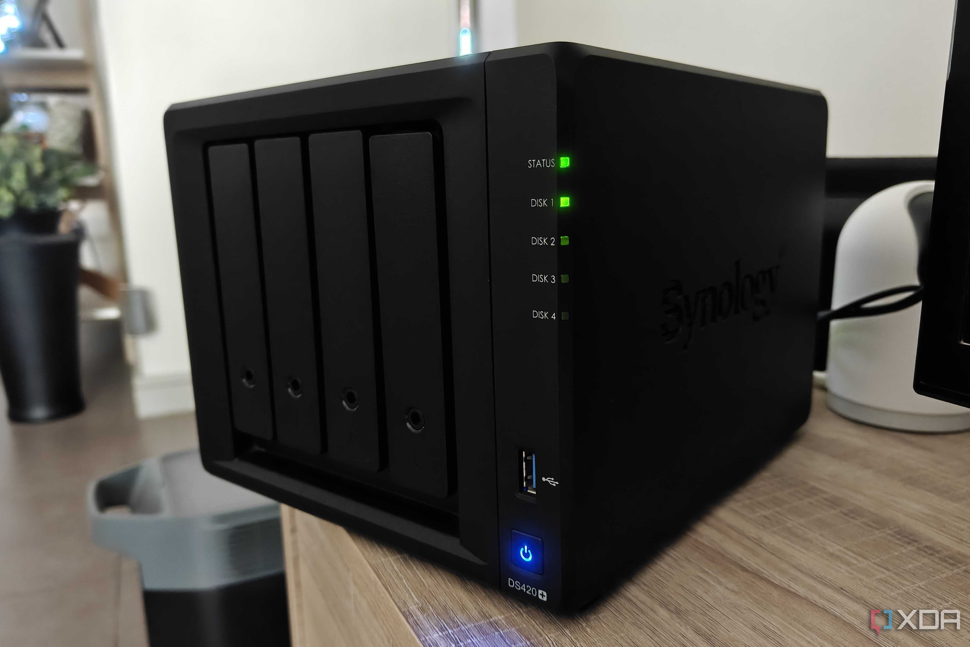 synology nas on a table