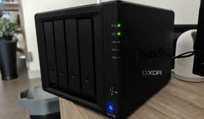 synology nas on a table