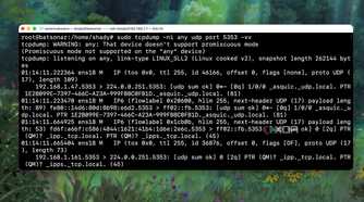 Using the TCPdump utility for investigating multicast flooding across the network