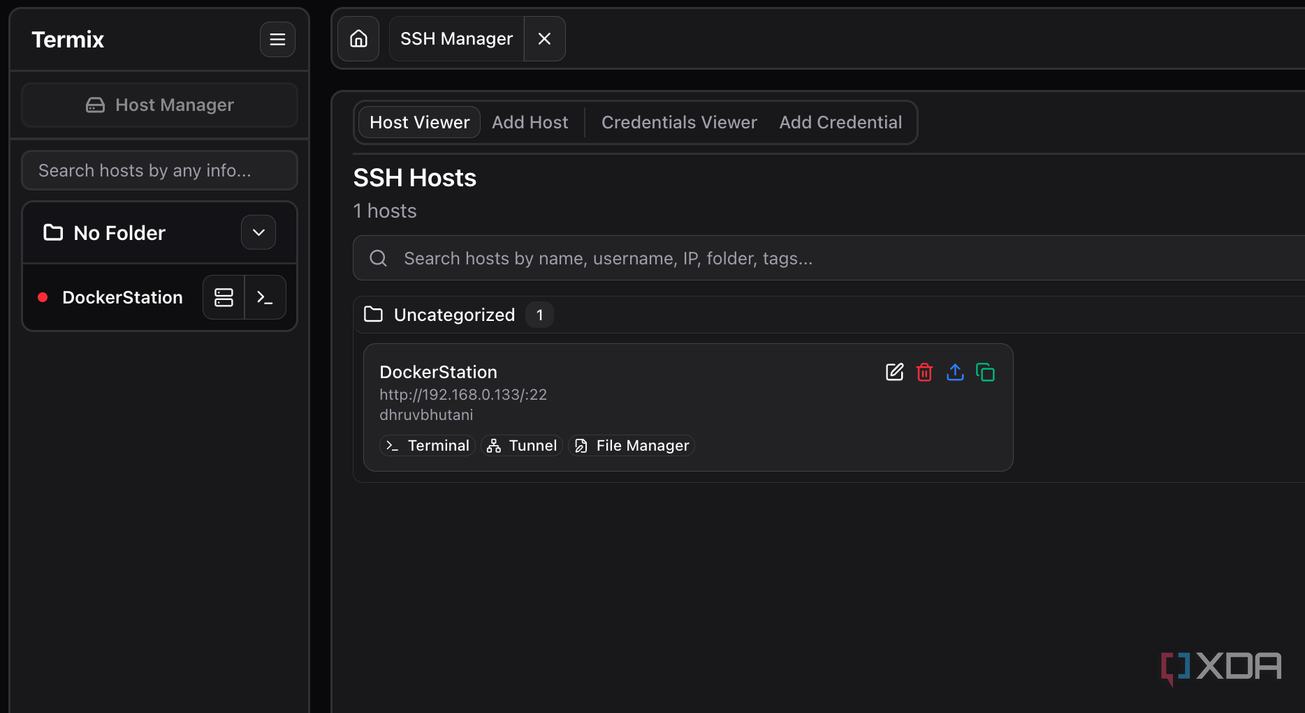 This Docker app gives you a full-fledged file manager over SSH