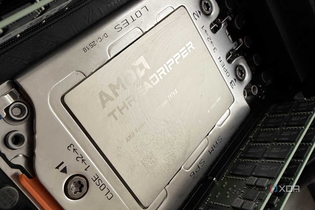 closeup of threadripper cpu socket