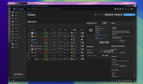 Screenshot of TrueNAS showing information about the Tailscale app