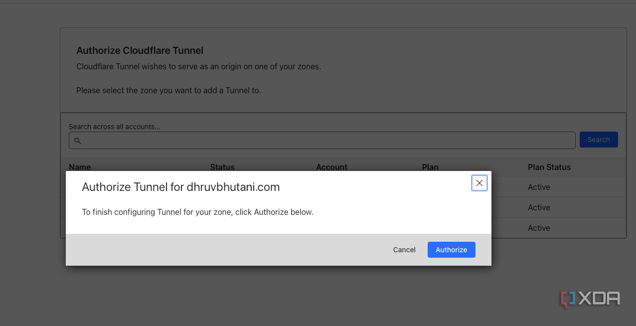 tunnel authorization